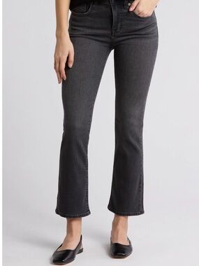 Madewell Mid-Rise Cropped Kick Out jeans - Women’s 28T, washed black